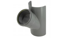 SELLE À COLLER 45° Ø160/125 Femelle Joint fixe GRIS