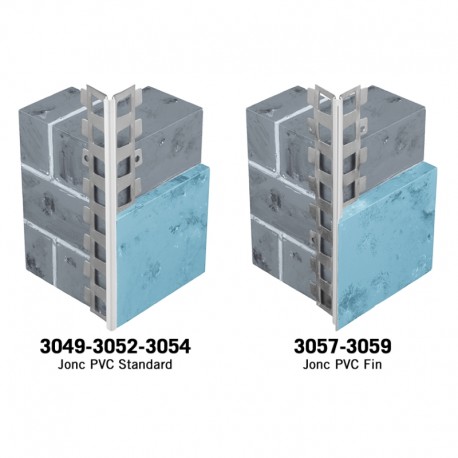 Profilé d'angle perforé en acier galvanisé avec jonc PVC